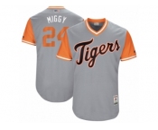 Men's 2017 Little League World Series Tigers Miguel Cabrera #24 Miggy Gray Jersey