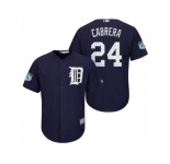 Men's Detroit Tigers #24 Miguel Cabrera 2017 Spring Training Cool Base Stitched MLB Jersey