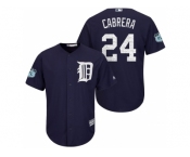 Men's Detroit Tigers #24 Miguel Cabrera 2017 Spring Training Cool Base Stitched MLB Jersey