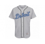 Men's Detroit Tigers Majestic Blank Gray Fashion 2016 Father's Day Flex Base Team Jersey