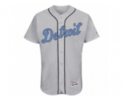 Men's Detroit Tigers Majestic Blank Gray Fashion 2016 Father's Day Flex Base Team Jersey