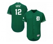 Men's Majestic Detroit Tigers #12 Anthony Gose Green Celtic Flexbase Authentic Collection MLB Jersey