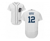 Men's Majestic Detroit Tigers #12 Anthony Gose White Flexbase Authentic Collection MLB Jersey