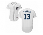 Men's Majestic Detroit Tigers #13 Lance Parrish White Flexbase Authentic Collection MLB Jersey