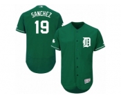 Men's Majestic Detroit Tigers #19 Anibal Sanchez Green Celtic Flexbase Authentic Collection MLB Jersey