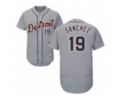 Men's Majestic Detroit Tigers #19 Anibal Sanchez Grey Flexbase Authentic Collection MLB Jersey