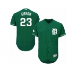 Men's Majestic Detroit Tigers #23 Kirk Gibson Green Celtic Flexbase Authentic Collection MLB Jersey