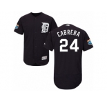Men's Majestic Detroit Tigers #24 Miguel Cabrera Navy Blue Flexbase Authentic Collection MLB Jersey