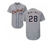 Men's Majestic Detroit Tigers #28 J. D. Martinez Grey Flexbase Authentic Collection MLB Jersey