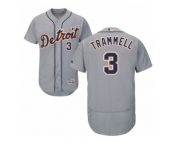 Men's Majestic Detroit Tigers #3 Alan Trammell Grey Flexbase Authentic Collection MLB Jersey