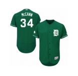 Men's Majestic Detroit Tigers #34 James McCann Green Celtic Flexbase Authentic Collection MLB Jersey