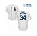 Men's Majestic Detroit Tigers #34 James McCann Replica White Home Cool Base MLB Jersey