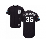 Men's Majestic Detroit Tigers #35 Justin Verlander Navy Blue Flexbase Authentic Collection MLB Jersey