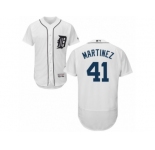 Men's Majestic Detroit Tigers #41 Victor Martinez White Flexbase Authentic Collection MLB Jersey