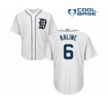 Men's Majestic Detroit Tigers #6 Al Kaline Authentic White Home Cool Base MLB Jersey