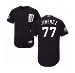 Men's Majestic Detroit Tigers #77 Joe Jimenez Navy Blue Alternate Flex Base Authentic Collection MLB Jersey