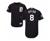 Men's Majestic Detroit Tigers #8 Justin Upton Navy Blue Flexbase Authentic Collection MLB Jersey
