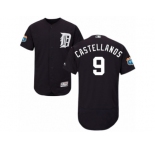 Men's Majestic Detroit Tigers #9 Nick Castellanos Navy Blue Flexbase Authentic Collection MLB Jersey