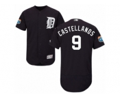Men's Majestic Detroit Tigers #9 Nick Castellanos Navy Blue Flexbase Authentic Collection MLB Jersey