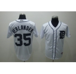 mlb detroit tigers #35 verlander white