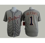 mlb jerseys detroit tigers #1 iglesias grey