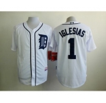 mlb jerseys detroit tigers #1 iglesias white