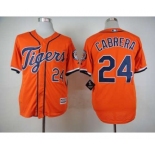 mlb jerseys detroit tigers #24 cabrera orange