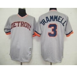mlb jerseys detroit tigers #3 trammelll m&n grey