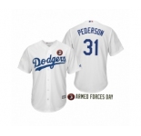 2019 Armed Forces Day #31 Joc Pederson Los Angeles Dodgers White Jersey