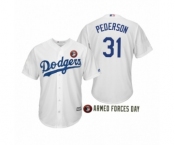 2019 Armed Forces Day #31 Joc Pederson Los Angeles Dodgers White Jersey