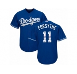 Los Angeles Dodgers #11 Logan Forsythe Authentic Royal Blue Team Logo Fashion Cool Base MLB Jersey
