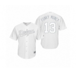 Los Angeles Dodgers #13 Max Muncy Funky Muncy White 2019 Players' Weekend Replica Jersey