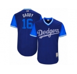 Los Angeles Dodgers #16 Andre Ethier Daddy Authentic Navy Blue 2017 Players Weekend MLB Jersey