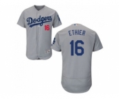 Los Angeles Dodgers #16 Andre Ethier Grey Flexbase Authentic Collection Stitched Baseball Jersey