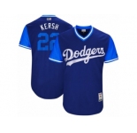 Los Angeles Dodgers #22 Clayton Kershaw Kersh Authentic Navy Blue 2017 Players Weekend MLB Jersey