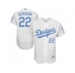 Los Angeles Dodgers #22 Clayton Kershaw White Flexbase Authentic Collection 2016 Father's Day Stitched Baseball Jersey