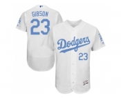 Los Angeles Dodgers #23 Kirk Gibson White Flexbase Authentic Collection 2016 Father's Day Stitched Baseball Jersey