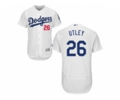 Los Angeles Dodgers #26 Chase Utley White Flexbase Authentic Collection Stitched Baseball Jersey