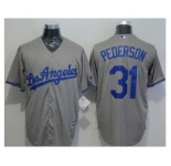 Los Angeles Dodgers #31 Joc Pederson Grey New Cool Base Stitched Baseball Jersey