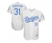 Los Angeles Dodgers #31 Joc Pederson White Flexbase Authentic Collection 2016 Father's Day Stitched Baseball Jersey