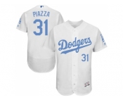 Los Angeles Dodgers #31 Mike Piazza White Flexbase Authentic Collection 2016 Father's Day Stitched Baseball Jersey