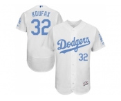 Los Angeles Dodgers #32 Sandy Koufax White Flexbase Authentic Collection 2016 Father's Day Stitched Baseball Jersey