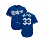 Los Angeles Dodgers #33 Tony Watson Authentic Royal Blue Team Logo Fashion Cool Base MLB Jersey