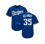 Los Angeles Dodgers #35 Cody Bellinger Blue Team Logo Fashion Stitched MLB Jersey