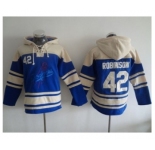 Los Angeles Dodgers #42 Jackie Robinson Blue Sawyer Hooded Sweatshirt MLB Hoodie