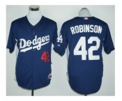 Los Angeles Dodgers #42 Jackie Robinson Navy Blue Cooperstown Stitched Baseball Jersey