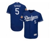 Los Angeles Dodgers #5 Corey Seager Blue Flexbase Authentic Collection Stitched Baseball Jersey