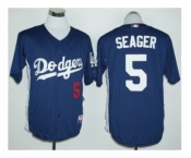 Los Angeles Dodgers #5 Corey Seager Navy Blue Cooperstown Stitched Baseball Jersey