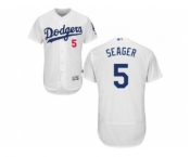Los Angeles Dodgers #5 Corey Seager White Flexbase Authentic Collection Stitched Baseball Jersey