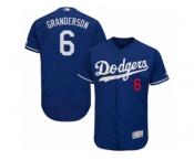 Los Angeles Dodgers #6 Curtis Granderson Royal Blue Flexbase Authentic Collection MLB Jersey
